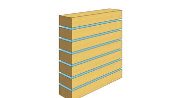 Brettschichtholz aus Scrimber-Rohplatten