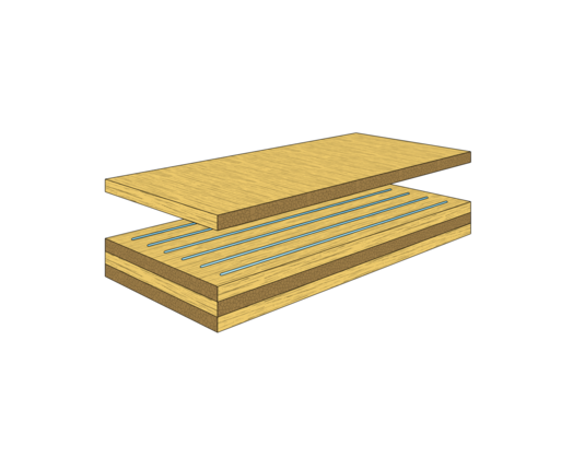 Brettsperrholz aus Scrimber Rohplatten